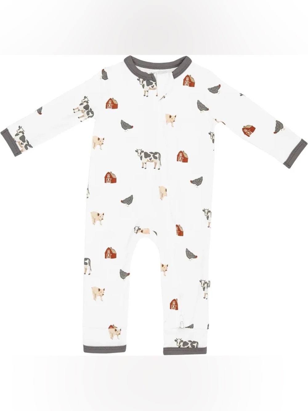 🆕 Kyte Baby Zippered Romper | Farm NIB